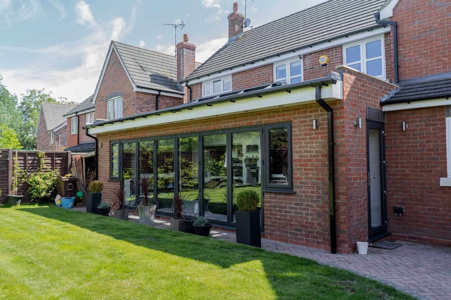 Single storey extension with bifold doors