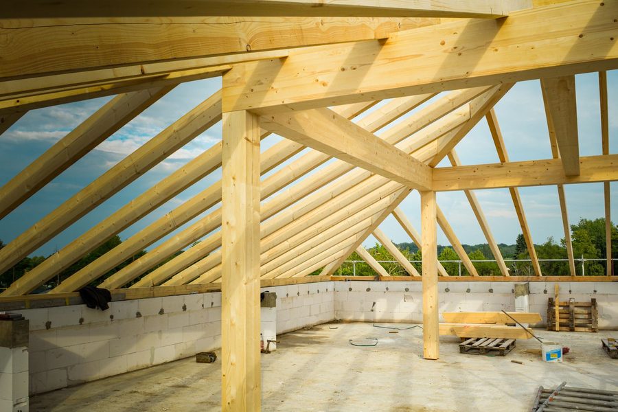 New timber roof structure